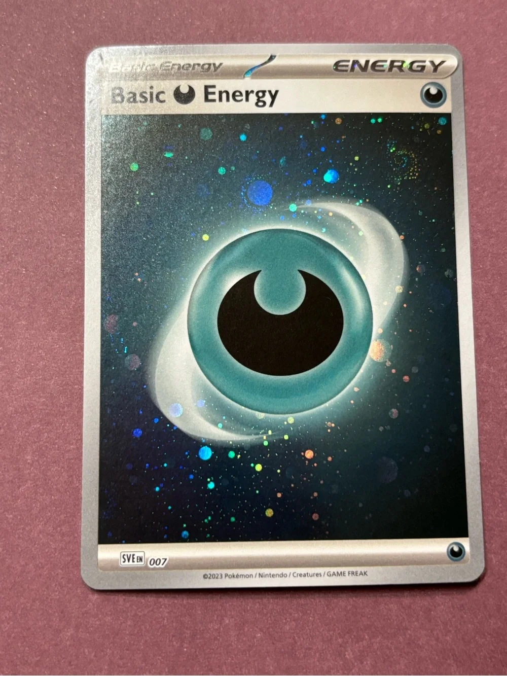Full Holo Basic Energy Darkness Type Card